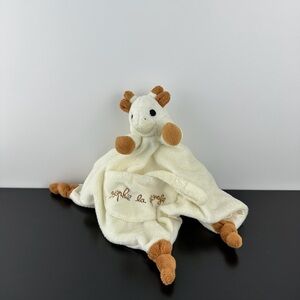 Vulli Sophie Le Giraffe Lovey Comforter 12" x 12" Plush Pacifier Holder Blanket